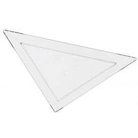 Prato Plastico Triangular Degustação 5x10cm (8 Uds)