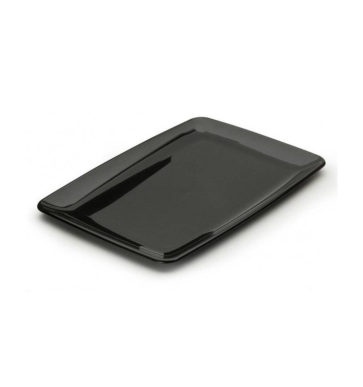 Bandeja Plastico Rigido Retang. Preto 20x28cm (100 Uds) Bandeja Plastico Rigido Retang. Preto 20x28cm (100 Uds)