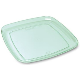 Bandeja Plastico Quadrada Transparente 35x35cm (5 Uds)