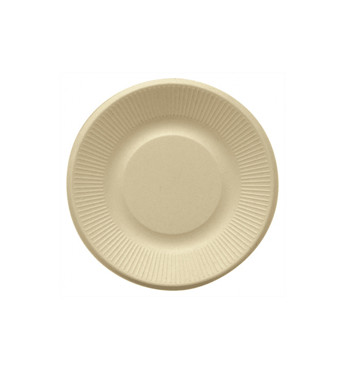 Prato Cana-de-açúcar Natural Ø210mm (50 Uds) Prato Cana-de-açúcar Natural Ø210mm (50 Uds)