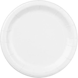Prato de Papel Branco Biodegradaveis Ø23 cm (1000 Uds)