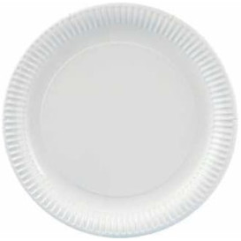 Prato de Cartão Redondo Branco 380 mm (50 Uds)