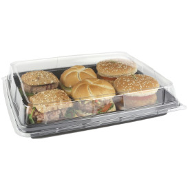 Bandeja Plastico Retang. Preto 316x256x40mm (50 Uds)