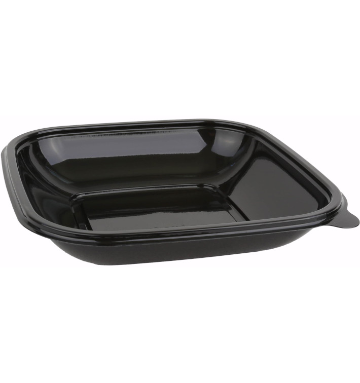 Tigela de Plastico Preto PET 500ml 175x175x40mm (50 Uds) Tigela de Plastico Preto PET 500ml 175x175x40mm (50 Uds)