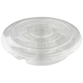 Tigela de Plastico PET 5C + tampas Ø35x7cm (50 Uds)