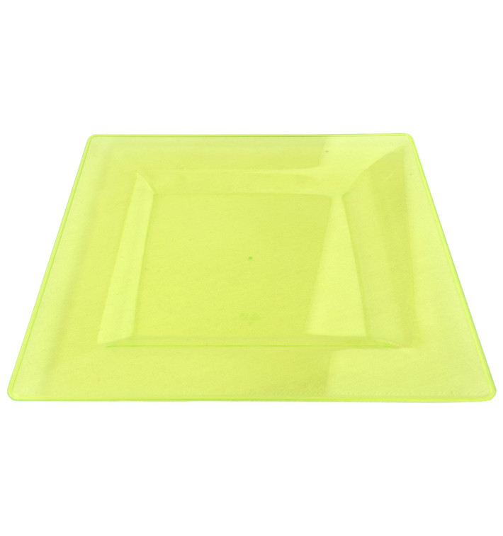 Prato Plastico Rigido Quadrado Laranja 20x20cm (88 Uds) Prato Plastico Rigido Quadrado Laranja 20x20cm (88 Uds)