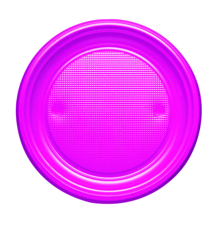 Prato Plastico PS Raso Fucsia Ø170mm (1100 Unidades) Prato Plastico PS Raso Fucsia Ø170mm (1100 Unidades)