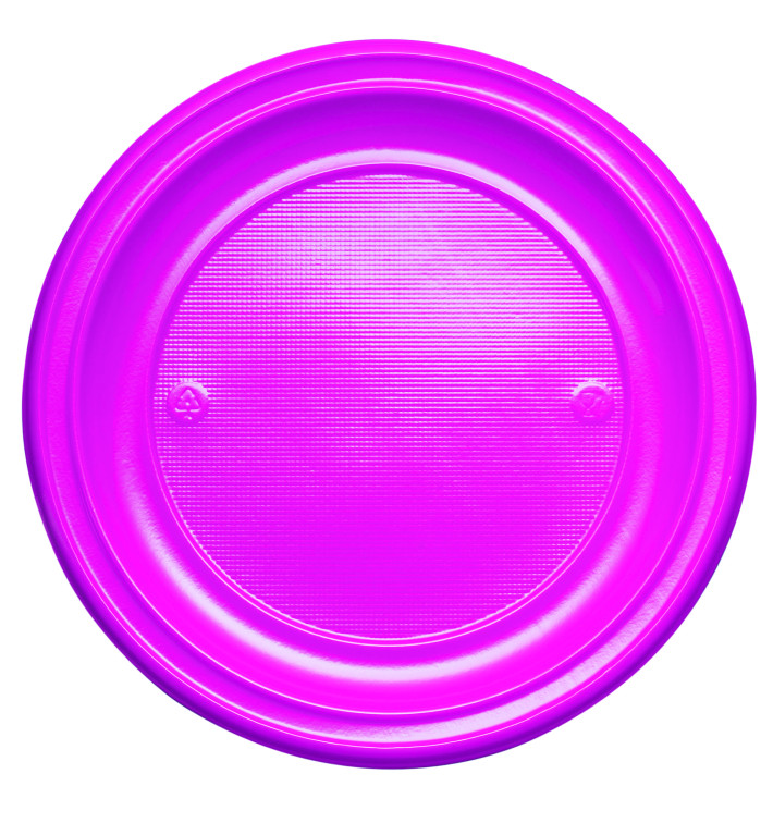 Prato Plastico PS Raso Fucsia Ø220 mm (780 Unidades) Prato Plastico PS Raso Fucsia Ø220 mm (780 Unidades)