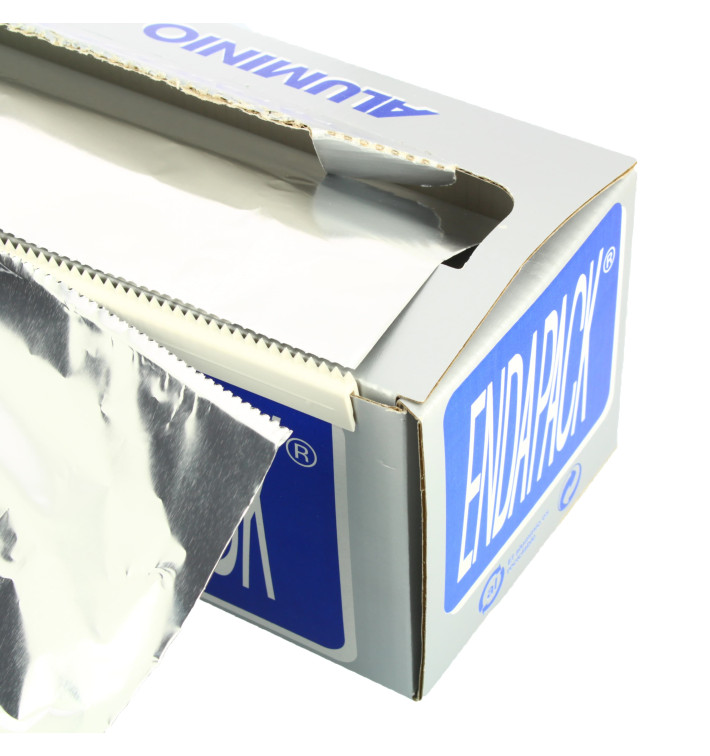 Folha Aluminio 40 cm x 300 metros 13 micras 4Kg (1 Ud) Folha Aluminio 40 cm x 300 metros 13 micras 4Kg (1 Ud)