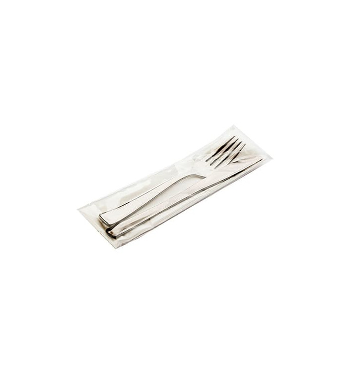 Conjunto Talheres Garfo, Faca e Guardanapo Prata (30 Uds) Conjunto Talheres Garfo, Faca e Guardanapo Prata (30 Uds)