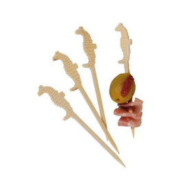 Pick Bambu Decorado Cavalo Marinho 90mm (10.000 Uds)