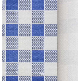 Toalha Papel Rolo Quadros Azules 1x100m 40g (6 Uds)