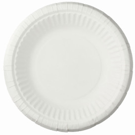 Prato Fundo de Papel Branco Ø19 cm (50 Unidades)