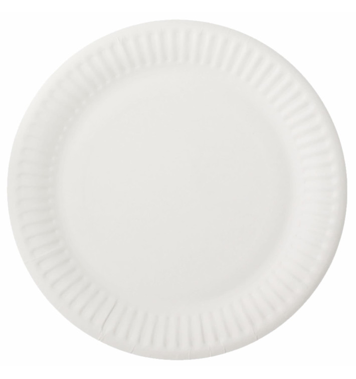 Prato de Papel Branco Ø15 cm (2000 Unidades) Prato de Papel Branco Ø15 cm (2000 Unidades)