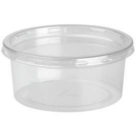Embalagem Plastico rPET DeliLite con Tampa 7,6oz/217ml (50 Uds)