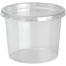 Embalagem Plastico rPET DeliLite con Tampa 13,2 Oz/374ml (500 Uds)
