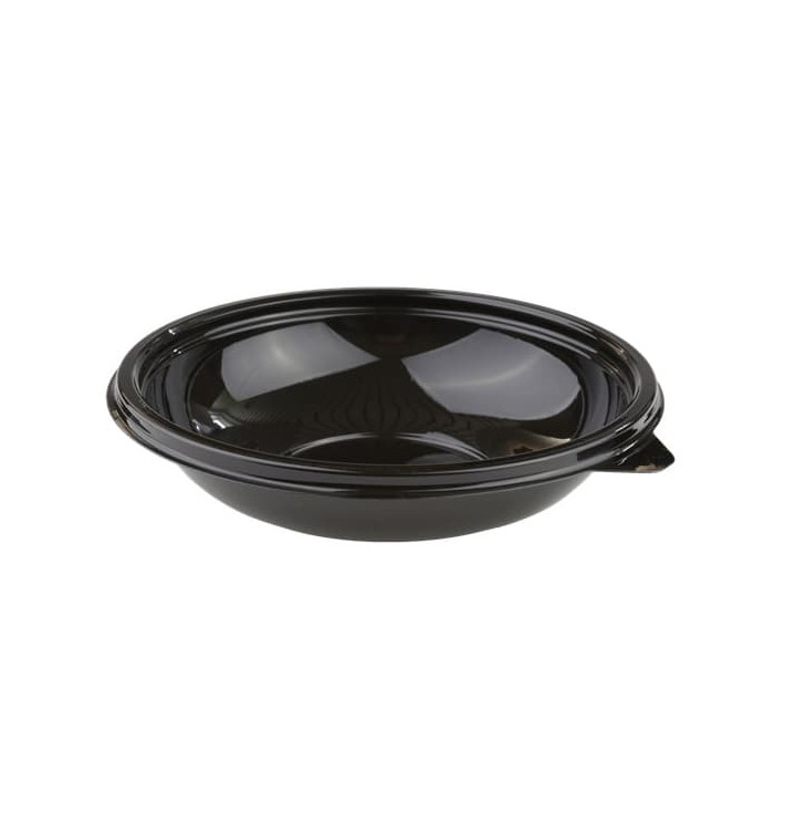 Tigela de Plastico Preto PET 375ml Ø140mm (50 Uds)