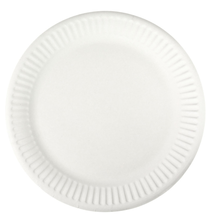 Prato de Papel Branco Ø18,5 cm (1000 Unidades) Prato de Papel Branco Ø18,5 cm (1000 Unidades)