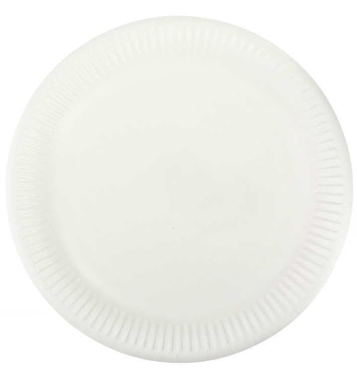 Prato de Papel Branco Ø23 cm (1000 Unidades) Prato de Papel Branco Ø23 cm (1000 Unidades)
