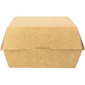 Caixa de Cartão Hamburguer Kraft Mega 18x16,5x9 cm (200 Uds)