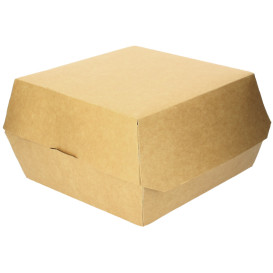 Caixa de Cartão Hamburguer Kraft Mega 18x16,5x9 cm (200 Uds)