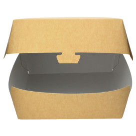 Caixa de Cartão Hamburguer Kraft Mega 18x16,5x9 cm (200 Uds)