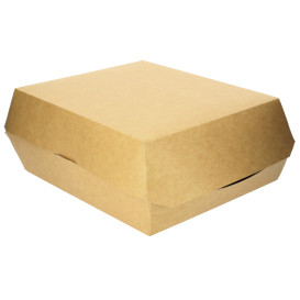 Caixa de Cartão Hamburguer Kraft Gigante 23x17,5x8cm (25 Uds)