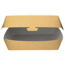 Caixa de Cartão Hamburguer Kraft Gigante 23x17,5x8cm (25 Uds)