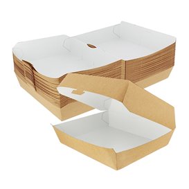 Caixa de Cartão Hamburguer Kraft Gigante 23x17,5x8cm (175 Uds)