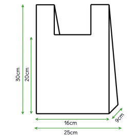 Saco Plastico Alça Branco 25x30cm (200 Unidades)