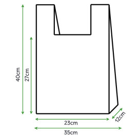 Saco Plastico Alça Branco 35x40cm (200 Unidades)