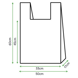 Saco Plastico Alça Branco 50x60cm (100 Unidades)