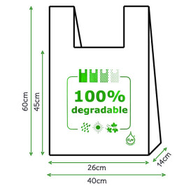 Saco Plastico Alça Degradável 100% 40x60cm (200 Uds)