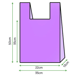 Saco Plastico Alça Lilás 35x50cm (200 Unidades)
