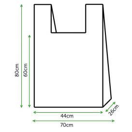 Saco Plastico Alça Branco 70x80cm (800 Unidades)