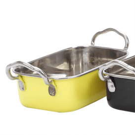 Mini Balde de Aço Amarelo 145x95mm (1 Ud)