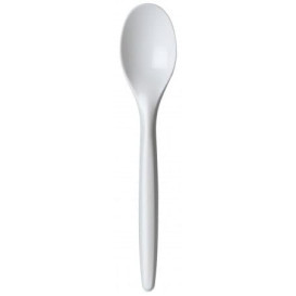 Colher Plastico Luxury Branco 175mm (100 Uds)
