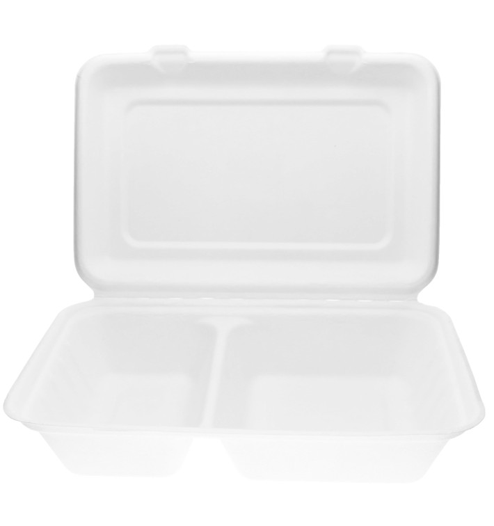 Embalagem Hamburguer 2C Cana-de-açúcar 320x240x50mm (50 Uds)