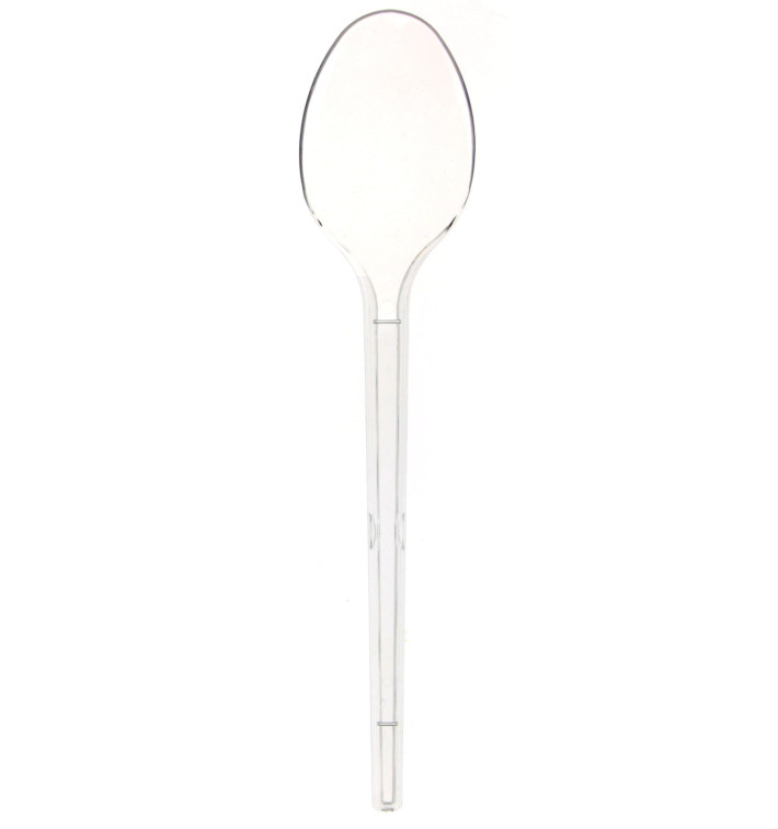 Colher de Plastico Grande PS Transparente 170mm (3000 Uds) Colher de Plastico Grande PS Transparente 170mm (3000 Uds)