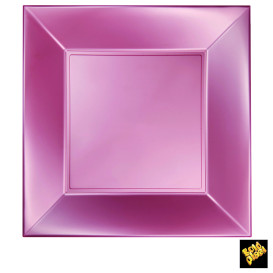 Prato Plastico Raso Pêssego Nice Pearl PP 290mm (12 Uds)