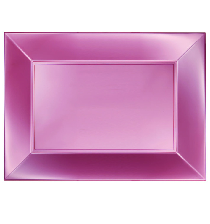 Bandeja de Plastico Pêssego Nice Pearl PP 345x230mm (6 Uds) Bandeja de Plastico Pêssego Nice Pearl PP 345x230mm (6 Uds)
