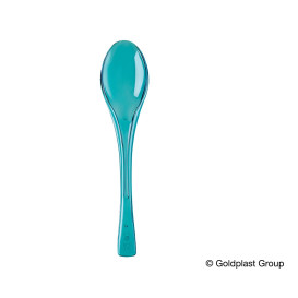 Colher de Plástico Fly Turquesa Transp. 145mm (50 Uds)