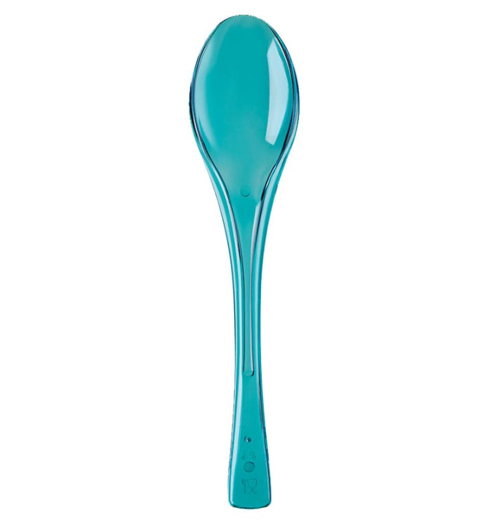 Colher de Plástico Fly Turquesa Transp. 145mm (50 Uds) Colher de Plástico Fly Turquesa Transp. 145mm (50 Uds)