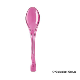 Colher de Plástico Fly Fuchsia Transp.145mm (50 Uds)