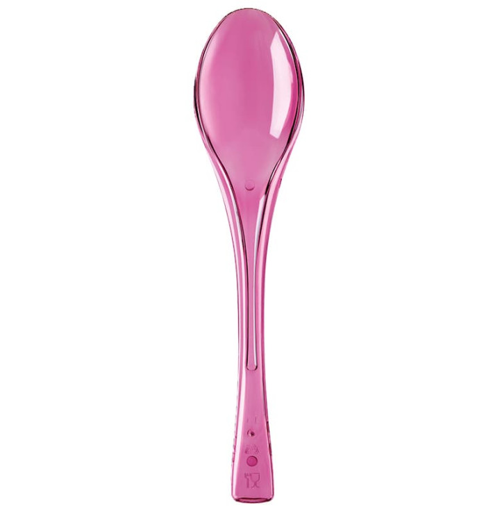Colher de Plástico Fly Fuchsia Transp.145mm (50 Uds) Colher de Plástico Fly Fuchsia Transp.145mm (50 Uds)