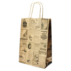 Saco Papel Kraft Times Asas 80g 20+10x29cm (50 Uds)