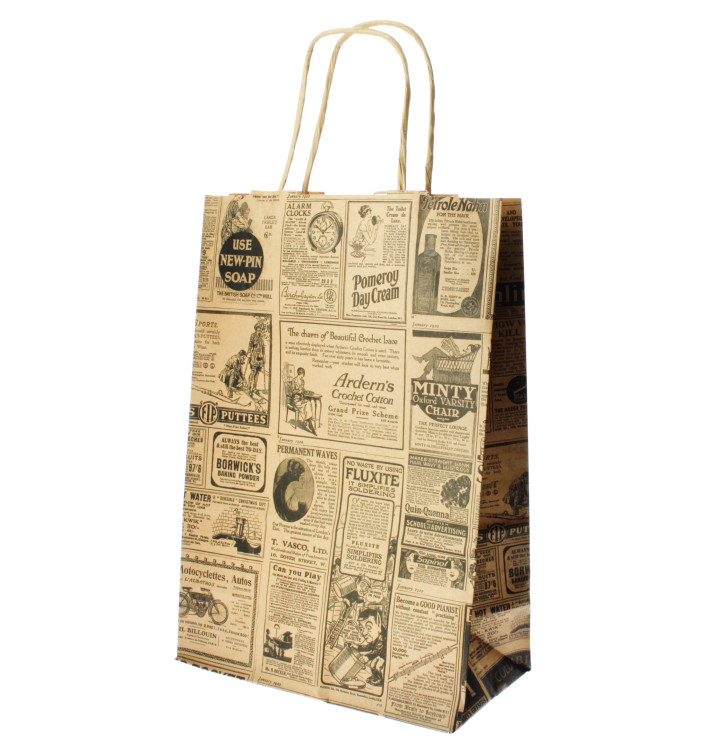 Saco Papel Kraft Times Asas 80g 20+10x29cm (50 Uds) Saco Papel Kraft Times Asas 80g 20+10x29cm (50 Uds)