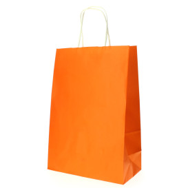 Saco Papel Laranja com Asas 80g 20+10x29cm (25 Uds)