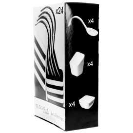 Kit Acessórios Catering Branco e Preto 24 Uds (12 Kits)