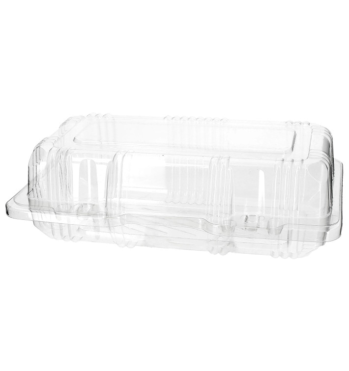 Embalagem Tampa Bisagra PET Pasteleria 18x9,5x6cm (220 Uds) Embalagem Tampa Bisagra PET Pasteleria 18x9,5x6cm (220 Uds)